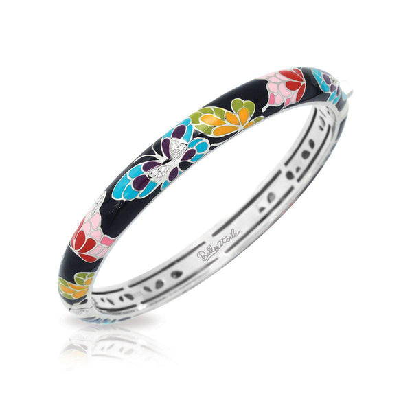 Load image into Gallery viewer, Belle Etoile Butterfly Kisses Stackable Bangle - Black
