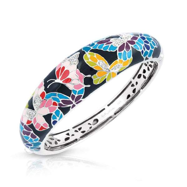 Load image into Gallery viewer, Belle Etoile Butterfly Kisses Bangle - Black
