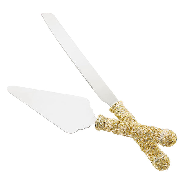 Load image into Gallery viewer, Olivia Riegel Gold Florence Dessert Serving Set
