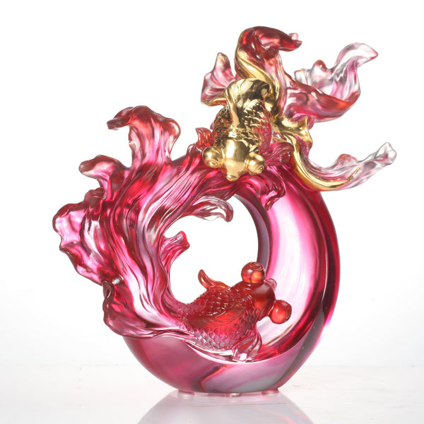 Load image into Gallery viewer, Liuli Crystal Sculpture, Goldfish, In Fulfillment
