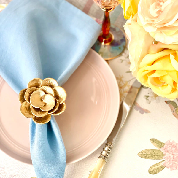 Load image into Gallery viewer, Bodrum Linens Camellia - Napkin Rings - Set of 4
