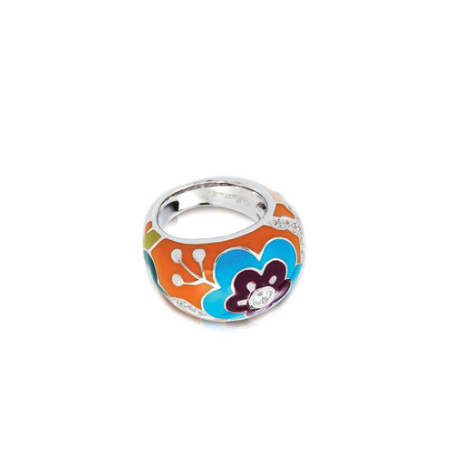 Belle Etoile Cherry Blossom Ring - Orange
