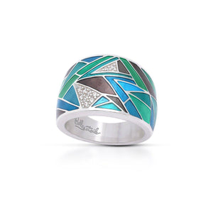 Belle Etoile Chromatica Ring - Blue & Teal