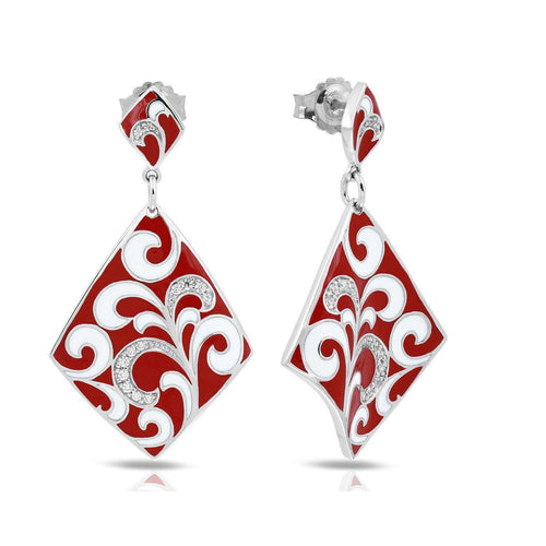 Belle Etoile Contessa Earrings - Red