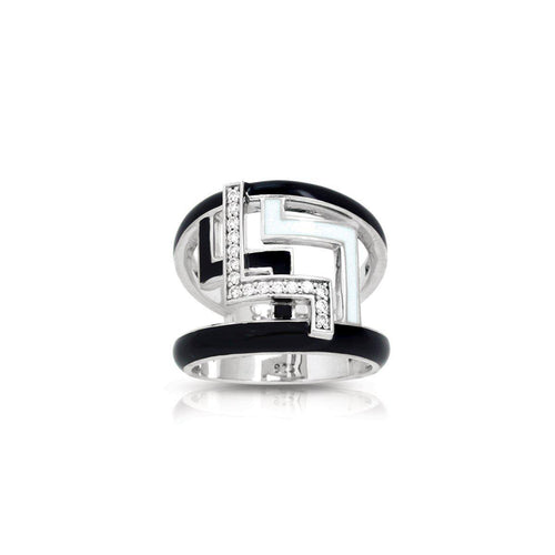 Belle Etoile Convergence Ring - Black & White