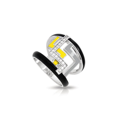 Belle Etoile Convergence Ring - Yellow & Grey