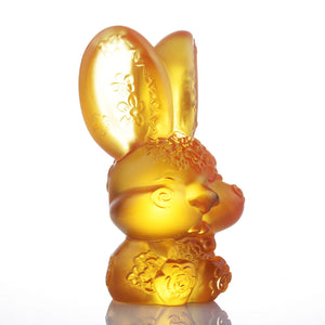 Liuli Crystal Zodiac, Animal, Bunny, Year of the Rabbit, Darling - Light Amber