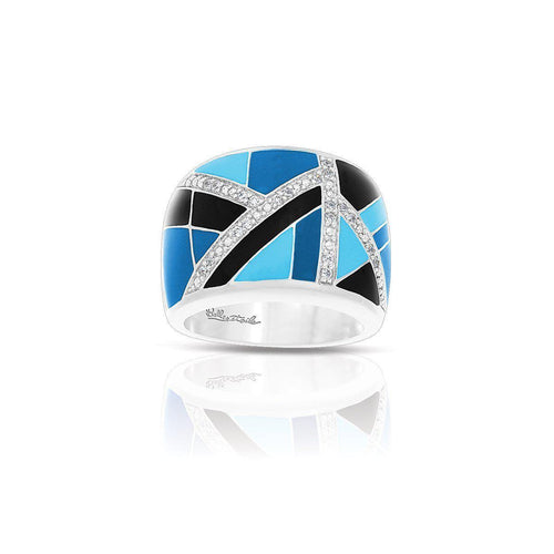 Belle Etoile Delano Ring - Blue & Black