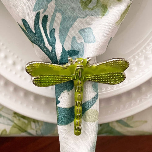 Bodrum Linens Dragonfly - Napkin Rings - Set of 4
