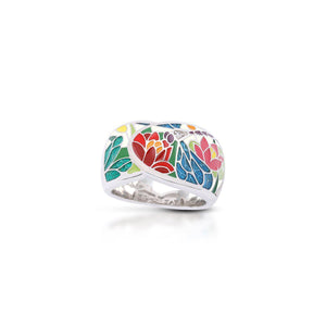 Belle Etoile Dragonfly Ring - Ivory & Blue