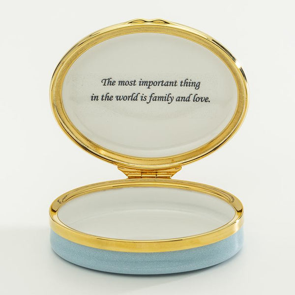 Load image into Gallery viewer, Halcyon Days &quot;The most important thing in the world...&quot; Enamel Box
