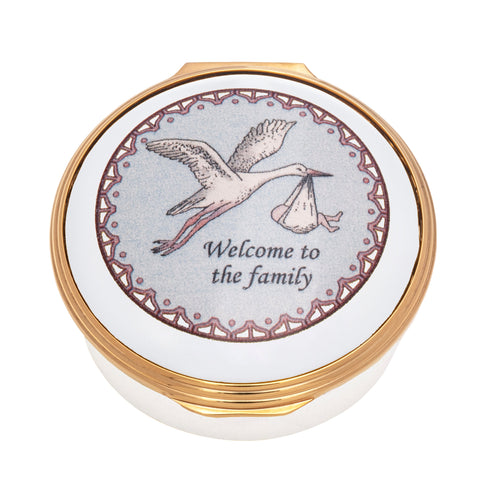 Halcyon Days Welcome to the Family - Enamel Box