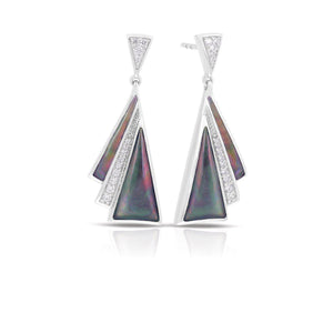 Belle Etoile Empire Earrings - Black-Mother-of-Pearl