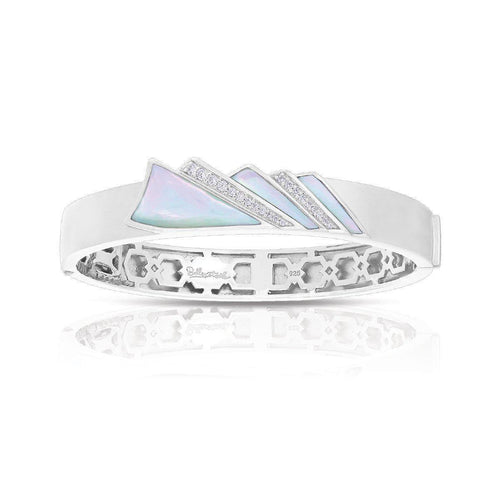 Belle Etoile Empire Bangle - White-Mother-of-Pearl