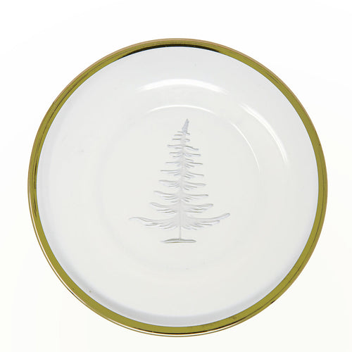 Arte Italica Vetro Gold Etched Tree Salad/Dessert Plate