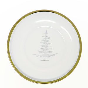 Arte Italica Vetro Gold Etched Tree Salad/Dessert Plate