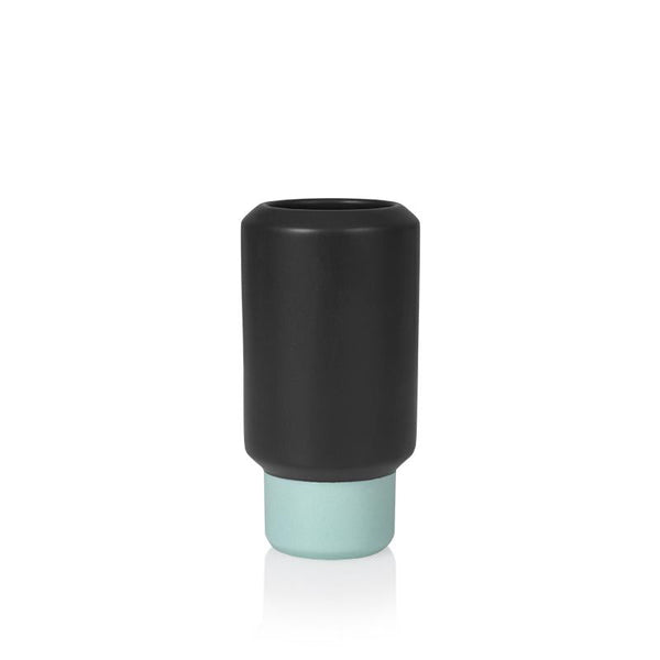 Load image into Gallery viewer, Lucie Kaas Fumario - Small Vase, Black/Mint Green
