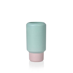 Lucie Kaas Fumario - Small Vase, Mint Green/Pink