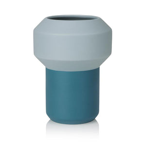 Lucie Kaas Fumario - Large Vase, Mint Green/Petroleum Blue