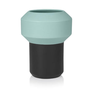 Lucie Kaas Fumario - Large Vase, Mint Green/Black