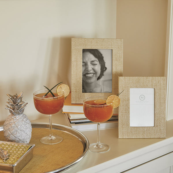 Load image into Gallery viewer, Mariposa Sand Faux Grasscloth 4x6 Frame
