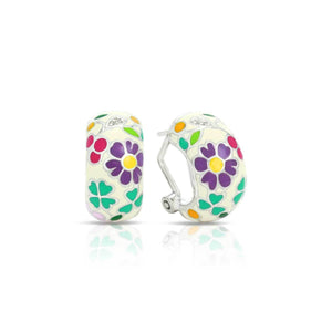 Belle Etoile Flower Garden Earrings - Ivory