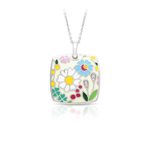 Belle Etoile Flower Garden Pendant - Ivory