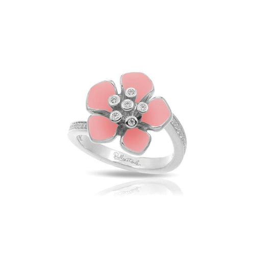 Belle Etoile Forget Me Not Ring - Rose Quartz