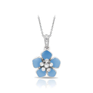 Belle Etoile Forget Me Not Pendant - Serenity Blue