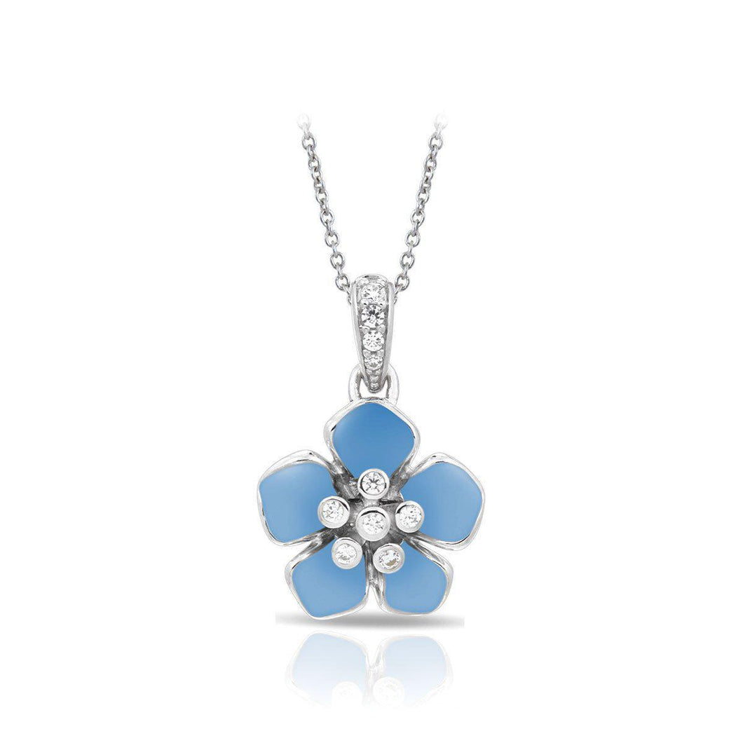 Belle Etoile Forget Me Not Pendant - Serenity Blue