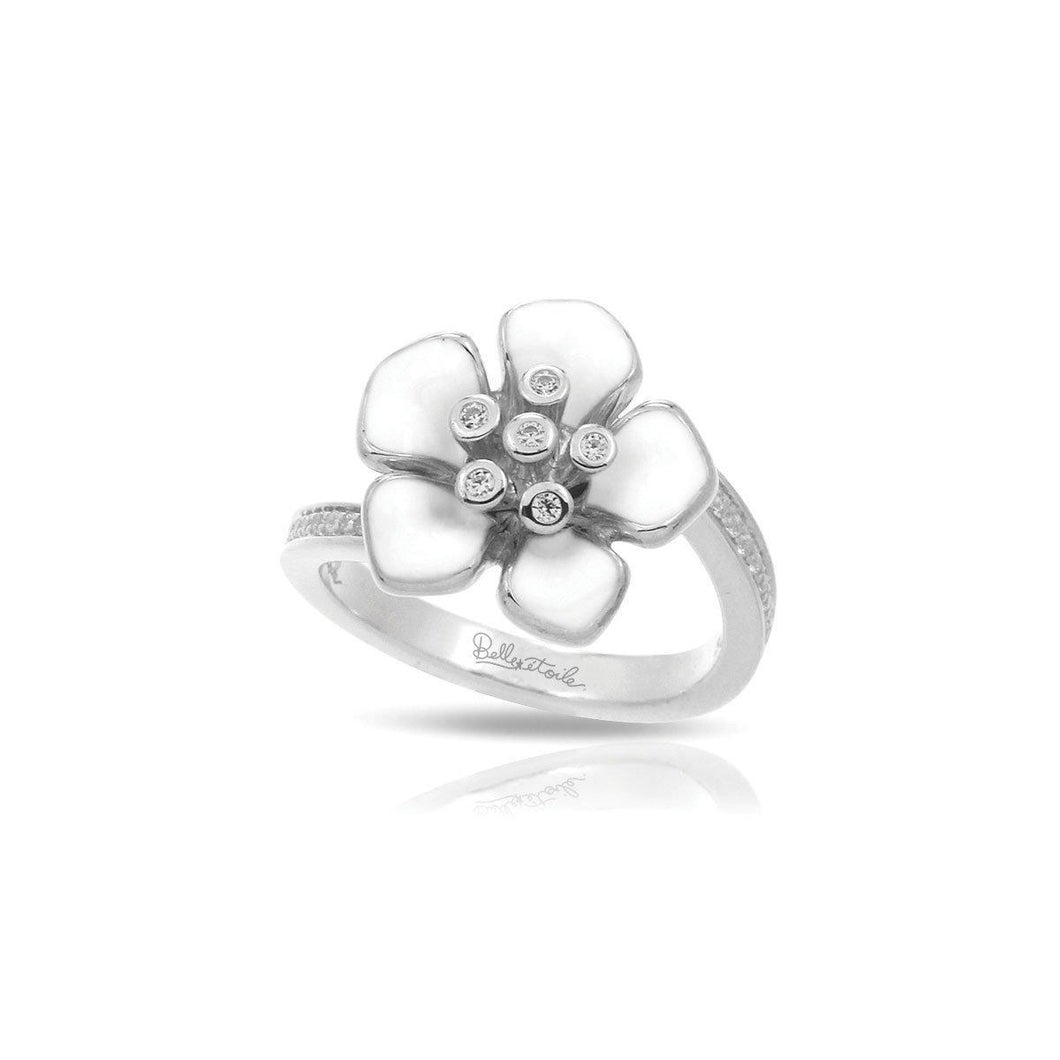 Belle Etoile Forget Me Not Ring - White