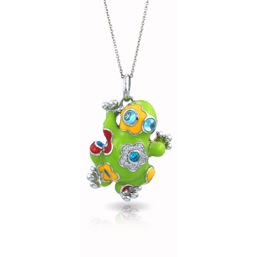 Belle Etoile Lucky Frog Pendant - Green