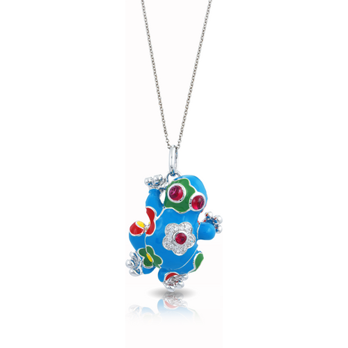 Belle Etoile Lucky Frog Pendant - Turquoise
