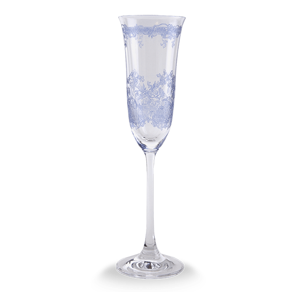 Arte Italica Giardino, Blue Champagne Flute