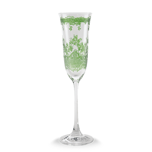 Arte Italica Giardino, Green Champagne Flute