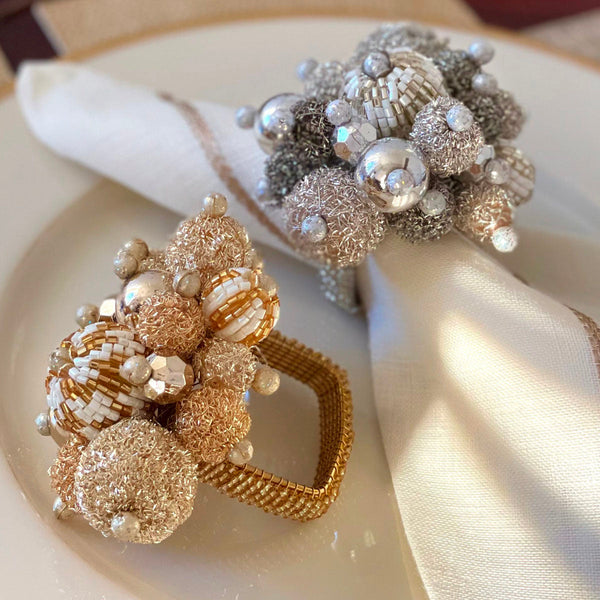 Load image into Gallery viewer, Bodrum Linens Gala - Napkin Rings - Set of 4
