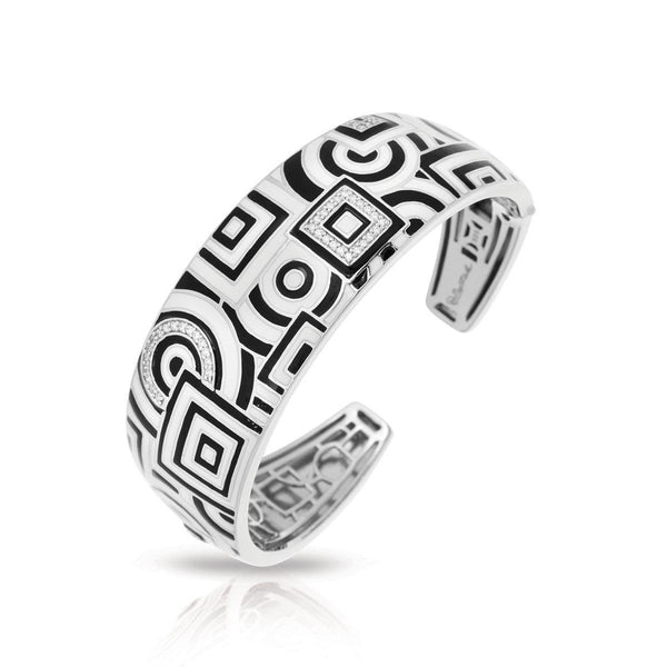 Load image into Gallery viewer, Belle Etoile Geometrica Bangle - Black &amp; White

