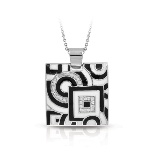 Belle Etoile Geometrica Pendant - Black & White