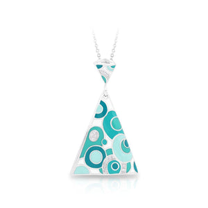 Belle Etoile Groovy Pendant - White & Aqua