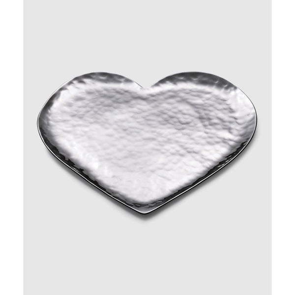 Load image into Gallery viewer, Mary Jurek Design Amore Stainless Heart Tray 9&quot;
