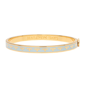 Halcyon Days "Skinny Bee Forget-Me-Not Blue & Gold" Bangle