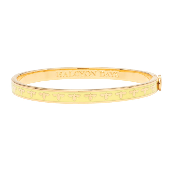 Load image into Gallery viewer, Halcyon Days &quot;Skinny Bee Buttercup Yellow &amp; Gold&quot; Bangle
