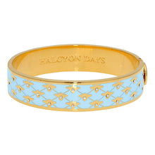 Load image into Gallery viewer, Halcyon Days &quot;Bee Sparkle Trellis Forget-Me-Not Blue &amp; Gold&quot; Bangle