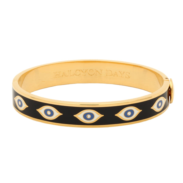 Load image into Gallery viewer, Halcyon Days &quot;Evil Eye Midnight Blue &amp; Gold&quot; Bangle
