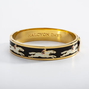 Halcyon Days "Race Horse Black & Gold" Bangle