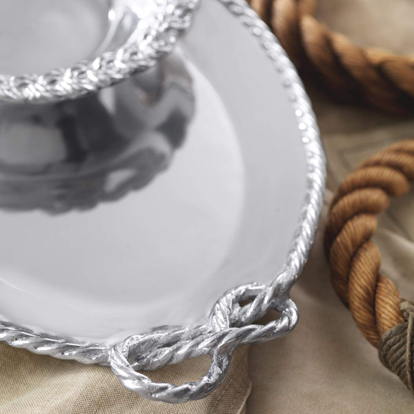Load image into Gallery viewer, Mariposa Rope Oval Serving Tray
