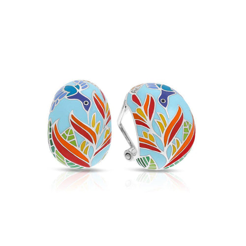 Belle Etoile Hummingbird Earrings - Sky Blue