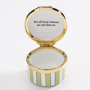 Halcyon Days "We All Need Someone We Can Lean On" Enamel Box