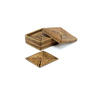 Calaisio Square Flat Coasters with Case - Set of 6