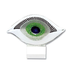 Badash Visionary Good Luck Murano Style Art Glass Eye Centerpiece H7.5